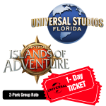 Universal Orlando 1 Day 2 Park Group Discount Tickets