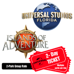 Universal Orlando 2 Day 2 Park Group Discount Tickets
